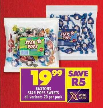 BAXTONS STAR POPS SWEETS