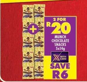 Munch Chocolate Snacks 5x14g