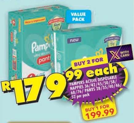 Pampers Active Disposable Nappies