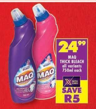 MAQ THICK BLEACH all variants 750ml each