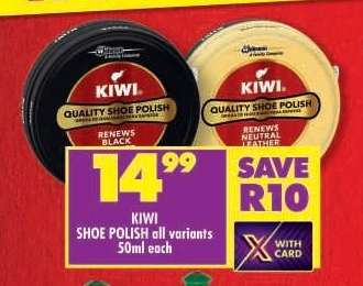 KIWI SHOE POLISH all variants 50ml each