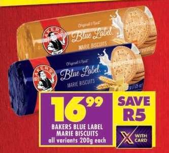 Bakers Blue Label Marie Biscuits