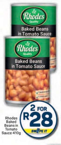 Rhodes Baked Beans in Tomato Sauce 410g