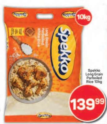 Spekko Long Grain Parboiled Rice 10kg