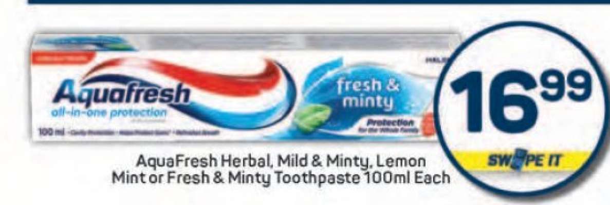 AQUAFRESH TOOTHPASTE