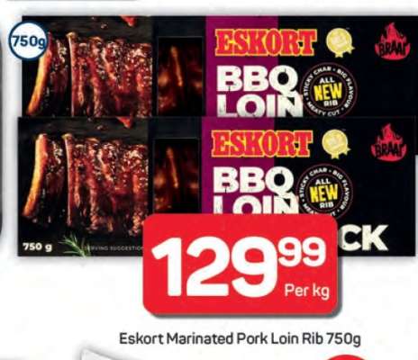 Eskort Marinated Pork Loin Rib 750g