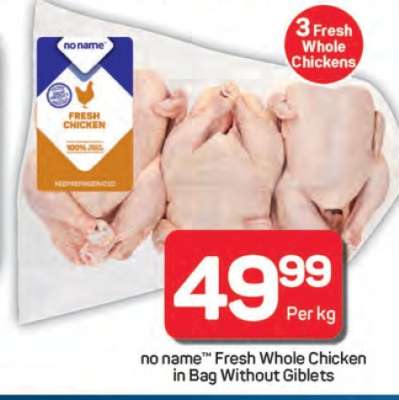 no name™ Fresh Whole Chicken
