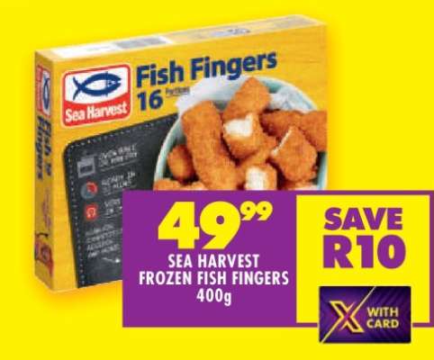 SEA HARVEST FROZEN FISH FINGERS 400g