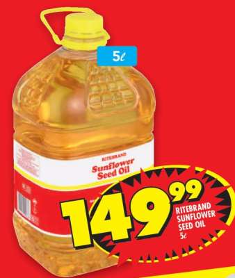 RITEBRAND SUNFLOWER SEED OIL 5ℓ