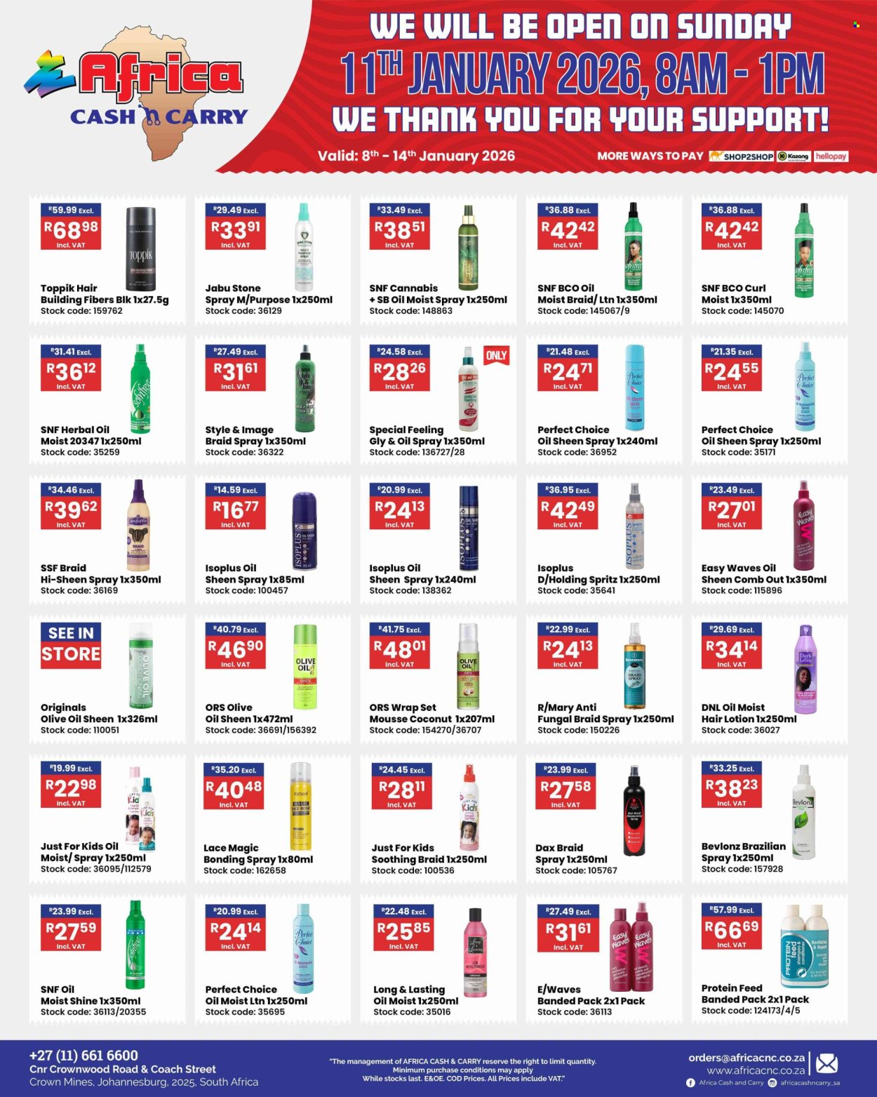 Africa Cash & Carry specials - 08/01/2026 - 14/01/2026. Page 1