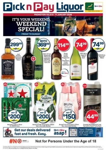 Pick n Pay catalogue  - 09/01/2026 - 11/01/2026.