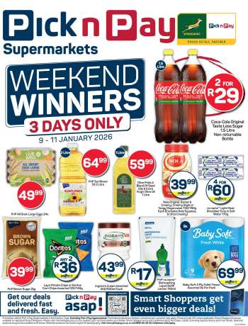 Pick n Pay Supermarket catalogue  - 09/01/2026 - 11/01/2026.