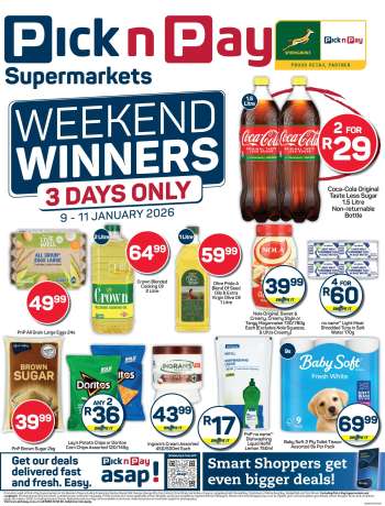 Pick n Pay Supermarket catalogue  - 09/01/2026 - 11/01/2026.