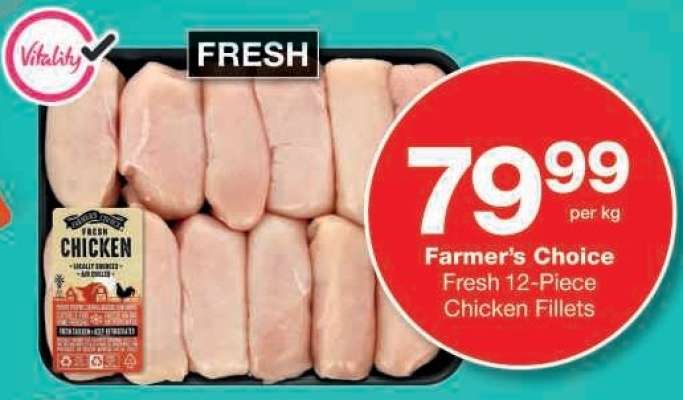 Farmer's Choice Fresh 12-Piece Chicken Fillets