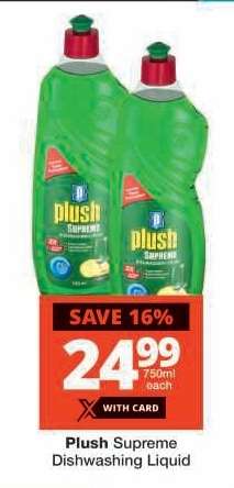 Plush Supreme Dishwashing Liquid