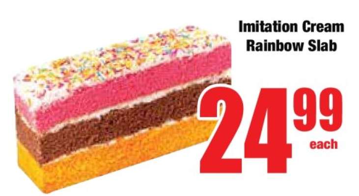 Imitation Cream Rainbow Slab
