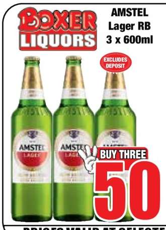 AMSTEL Lager RB 3 x 600ml