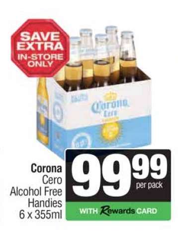 Corona Cero Alcohol Free Handies 6 x 355ml
