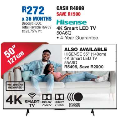 Hisense 4K Smart LED TV 50A6Q