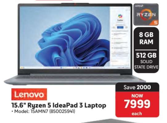 Lenovo 15.6" Ryzen 5 IdeaPad 3 Laptop