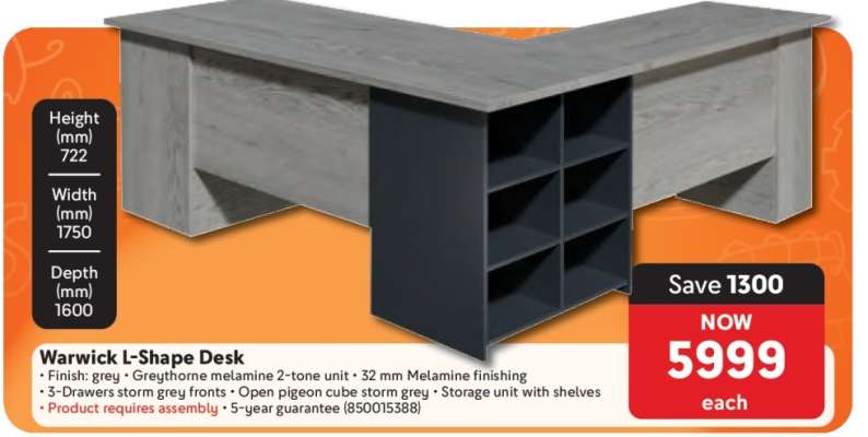 Warwick L-Shape Desk