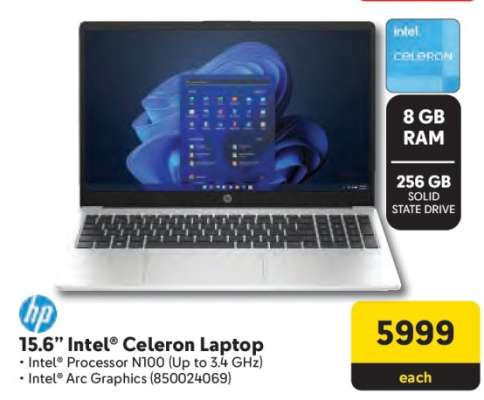 15.6” Intel® Celeron Laptop