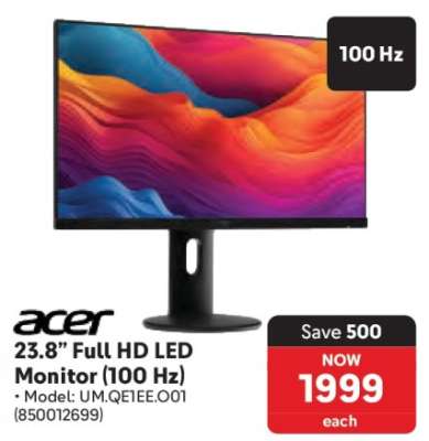 Acer 23.8” Full HD LED Monitor (100 Hz)