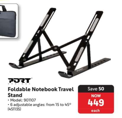 Foldable Notebook Travel Stand