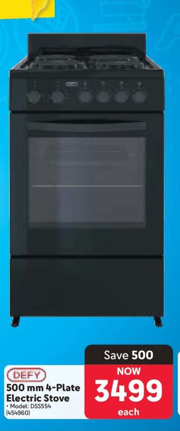 DEFY 500 mm 4-Plate Electric Stove
