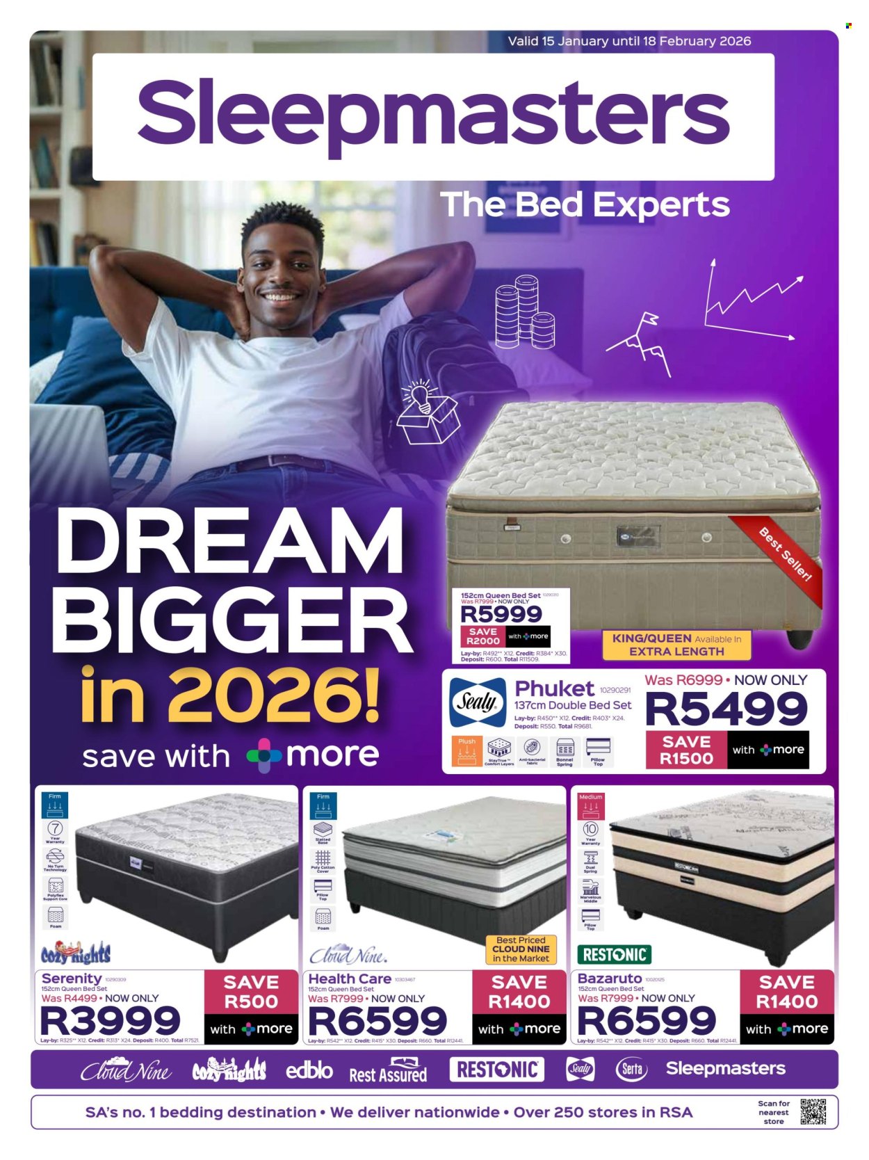 Sleepmasters specials - 15/01/2026 - 18/02/2026. Page 1