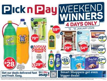 Pick n Pay catalogue  - 15/01/2026 - 18/01/2026.