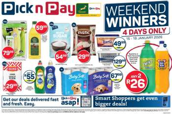 Pick n Pay catalogue  - 15/01/2026 - 18/01/2026.