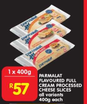 PARMALAT FLAVOURED FULL CREAM PROCESSED CHEESE SLICES