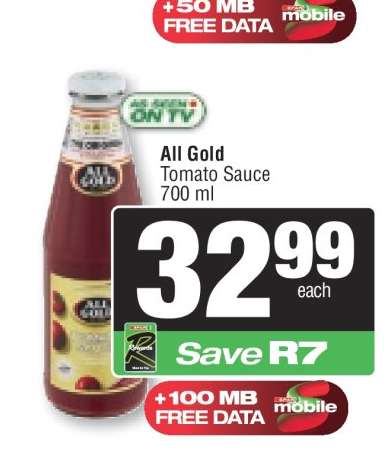 ALL GOLD Tomato Sauce