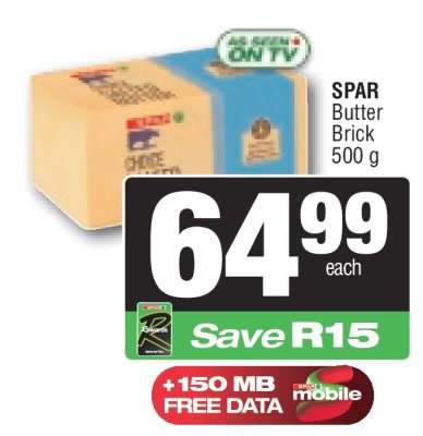SPAR Butter Brick 500 g