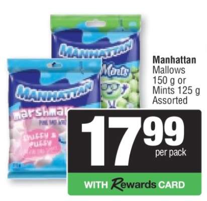 Manhattan Mallows or Mints