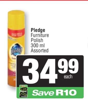 Pledge Furniture Polish