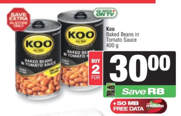 Koo Baked Beans in Tomato Sauce