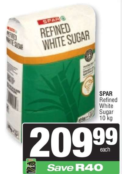 SPAR Refined White Sugar 10 kg
