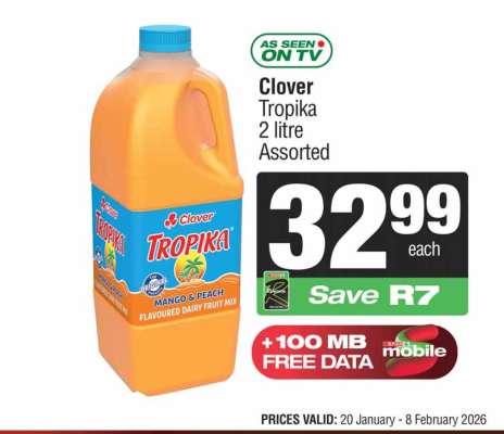 Clover Tropika 2 litre Assorted