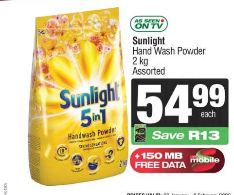 Sunlight Hand Wash Powder 2 kg
