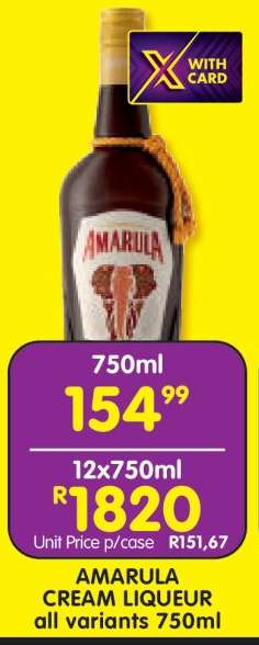 AMARULA CREAM LIQUEUR all variants 750ml