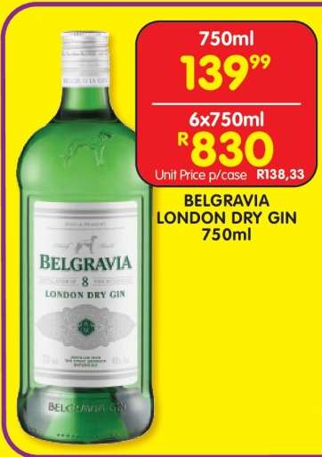 Belgravia London Dry Gin 750ml