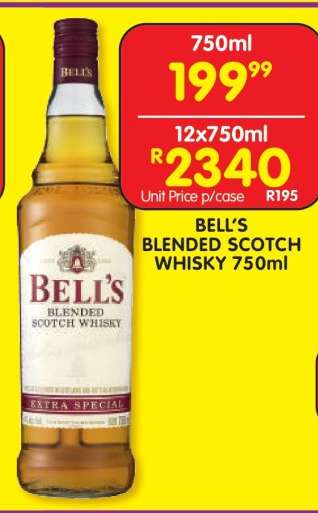 BELL'S BLENDED SCOTCH WHISKY 750ml