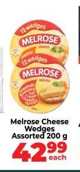 Melrose Cheese Wedges Assorted 200 g