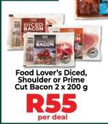 Food Lover’s Diced, Shoulder or Prime Cut Bacon 2 x 200 g