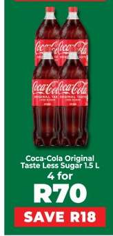 Coca-Cola Original Taste Less Sugar 1.5 L