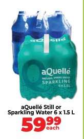 aQuellé Still or Sparkling Water 6 x 1.5 L