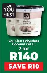 You First Odourless Coconut Oil 1 L