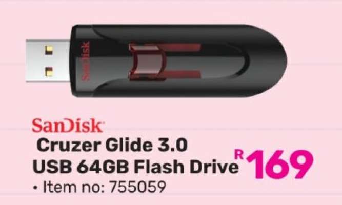 SanDisk Cruzer Glide 3.0 USB 64GB Flash Drive
